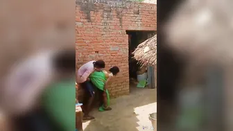 Village Bhabhi Bent Over Taking Doggystyle In Muddy Backyard