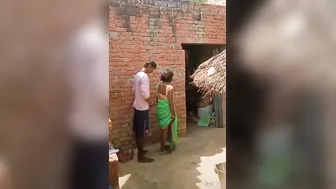Village Bhabhi Bent Over Taking Doggystyle In Muddy Backyard