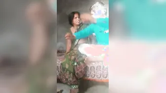 Dehati Randi Riding Local Customer In Muddy Village Yard