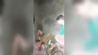 Dehati Randi Riding Local Customer In Muddy Village Yard