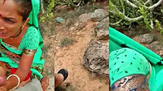 Dehati Randi Slurping Thick Lund Deep In Village Woods