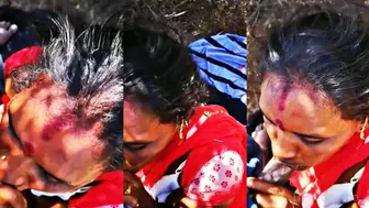 Telugu Randi Slurping Client Dick Under Mango Tree Outdoors