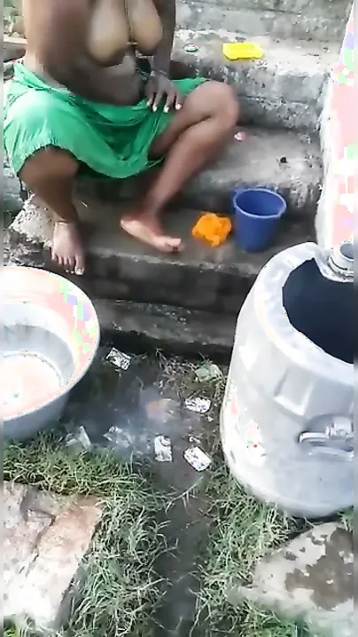 Village Bhabhi Stripping Nude For Outdoor Bath Caught By Horny Devar