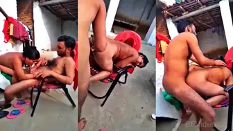 Village Randi Drilled Deep In Open Courtyard By Thick Cocks