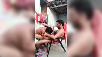 Village Randi Drilled Deep In Open Courtyard By Thick Cocks