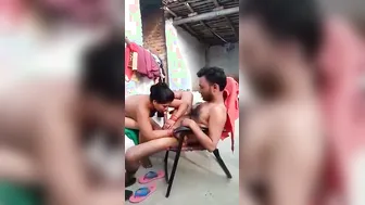 Village Randi Drilled Deep In Open Courtyard By Thick Cocks