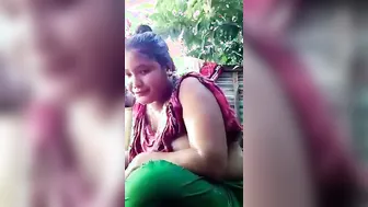 Married Bhabhi Topless Bathing With Huge Tits Dripping Water