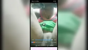 Village Big Boob Wife Stripping Naked On Selfie Cam In Petticoat