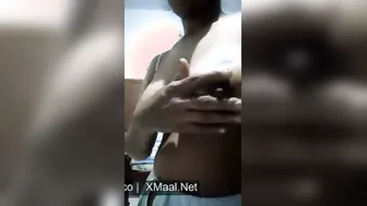 Desi Wife Flashing Big Boobs On Cam For Hubby's Late Night Shift