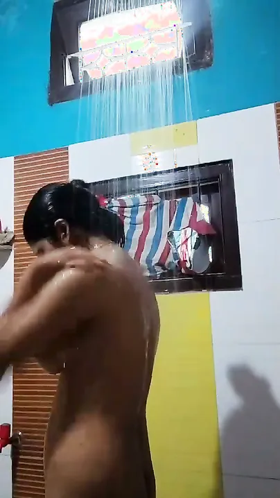 Indian Babe's Big Boobs Soaping Up Under Village Handpump Shower