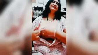 Mature Bhabhi Teasing Super Jugs In Sari Living Room Show