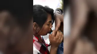 Naughty Office Babe Blowing Colleague Under Office Desk Fan