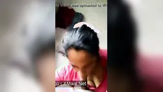 Short South Desi Clip Of Horny Girl Deepthroating Lover's Shaft