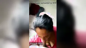 Short South Desi Clip Of Horny Girl Deepthroating Lover's Shaft