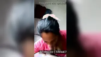 Short South Desi Clip Of Horny Girl Deepthroating Lover's Shaft