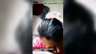 Short South Desi Clip Of Horny Girl Deepthroating Lover's Shaft