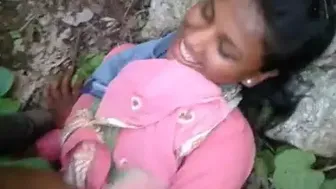 Village Slut Happily Fucking Customers Outdoors Smiling