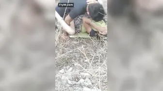 Village Randi Spreading Legs For Outdoor Pounding In Fields