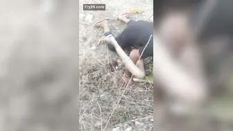 Village Randi Spreading Legs For Outdoor Pounding In Fields