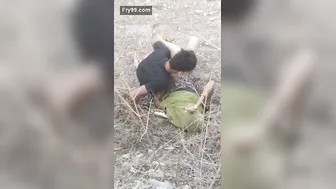 Village Randi Spreading Legs For Outdoor Pounding In Fields