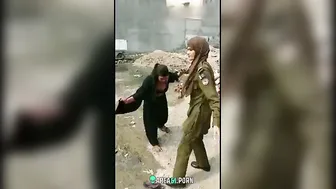 Paki Randi Stripping Nude Outdoors Taunting Police Lo Talashi