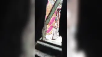 Mature Neighbor Mom Bathing Outdoors Then Slipping Into Dress