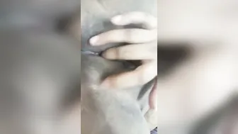 Cute Gf Spreads Black Pussy Wide Open While Fingering Herself To Orgasm
