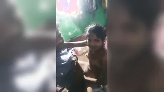 Couple Whispers Sweet Nothings While Slowly Grinding Hips Under Thin Dhoti