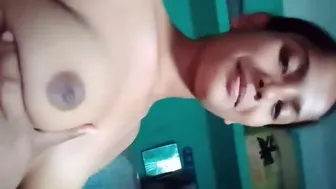 Girl Spreads Her Juicy Cunt And Perky Tits Wide For Solo Selfie Video