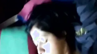 Rubbing Cock Between Big Tits Till Cumshot Stains Her Blouse