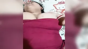 Fat Bhabhi’s Huge Tits Bouncing As He Fucked Her Hard On The Bed