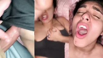 Pulled Gf's Panty Sideways And Stuffed My Cock In Her Tight Hole