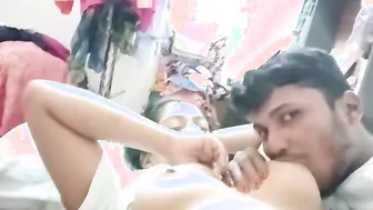 Bhabhi's Big Boobs Sucked Before Doggy Style Pounding