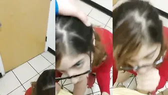 Innocent Girl With Specs Caught Doing Naughty Things In Bathroom