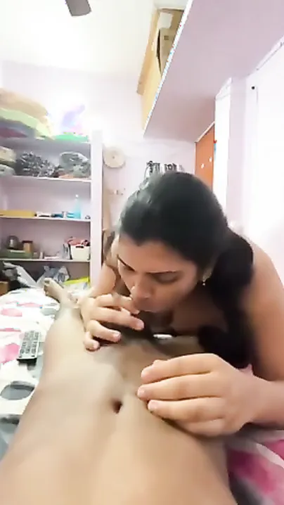 Wife Deepthroats Then Rubs His Dick Hard Between Sweaty Big Tits