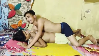 Bhabhi Bent Over, Legs Spread Wide For Brutal Standing Desi Fuck