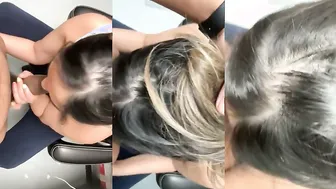 Secretary Sucking Boss Cock Wet In Office During Lunch Break