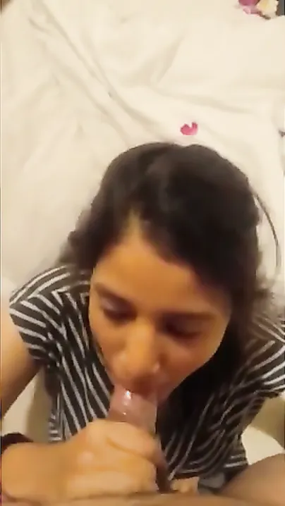 Girlfriend Sucking My Condom Covered Lund Standing Near Window