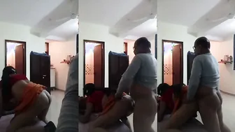 Husband Lifted Wife’s Saree Right There In The Kitchen For Quick Afternoon Fun