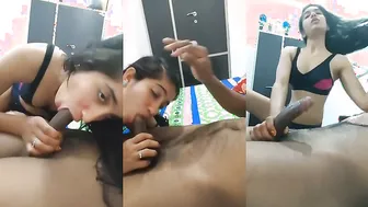 Bra Panty Pehni Gf Ne Lund Ko Apne Gale Tak Kheench Liya