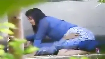 Desi dilettante college beauty enjoying passionate sex outdoors scandal