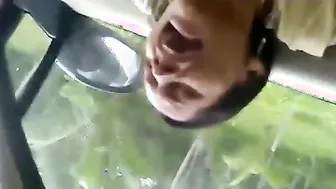 Horny Indian wife outdoor sex mms with husband in car