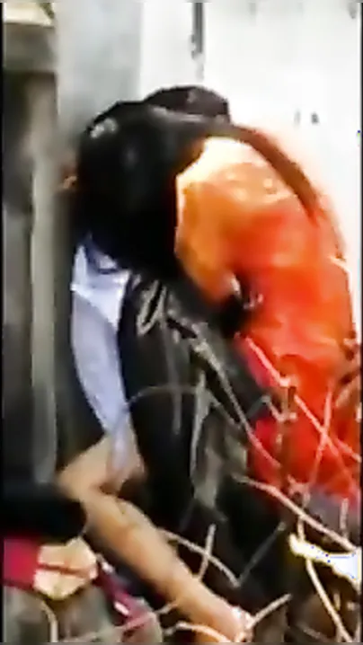 Lustful college pair caught fucking outdoors on hidden web camera