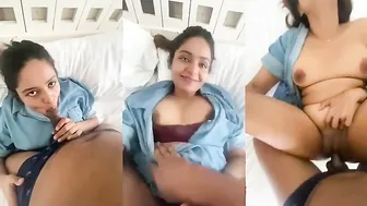 Red Lips Sucking Cock Then Taking It Deep In Wet Pussy
