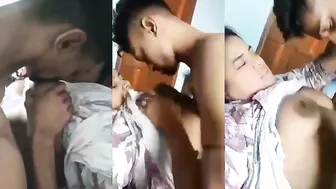 Sucking Tits While Pounding Her Tight Cunt With Hard Jhatkas