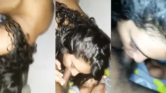 GF Sucked Boyfriend's Dick Till He Shot Cum In Heaven