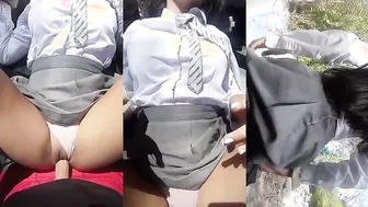 School Uniform Girl Jumping On Cock For Wild Riding Session