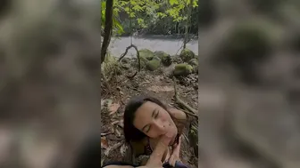 Busty Desi Babe Gagged On My Thick Cock Deep In The Mango Orchard