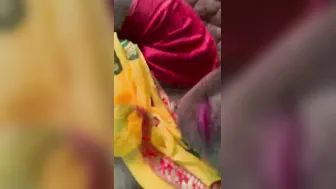 Lifted Aunty’s Saree And Slid My Condom-Covered Dick Into Her Wet Pussy