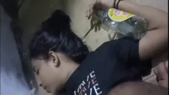 Drunk Village Girl Used Hard After Whiskey Shots In Muddy Field